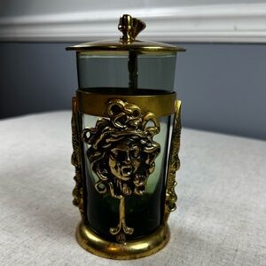 Vintage Brass Tea Glass Holder with Lid